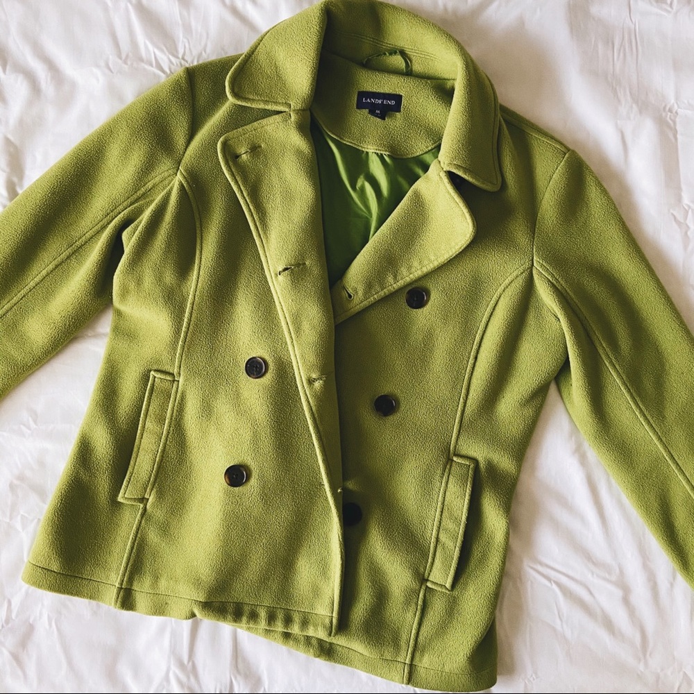 Lands End | Lime Green Pea Coat